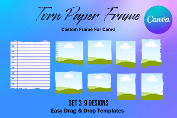 Download Torn Paper Ripped Canva Frame Template - Paper Collection