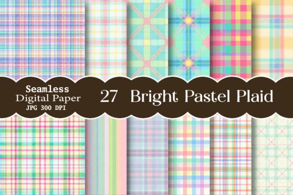 Download Bright Pastel Plaid Digital Paper - Paper Collection