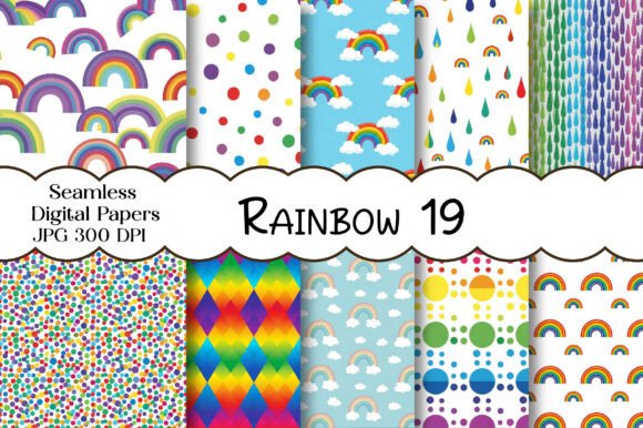 Download Rainbow Digital Paper Pack - Paper Collection