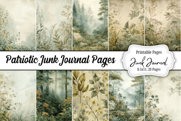 Download Forest Scrapbook Paper Journal Kit - Paper Collection