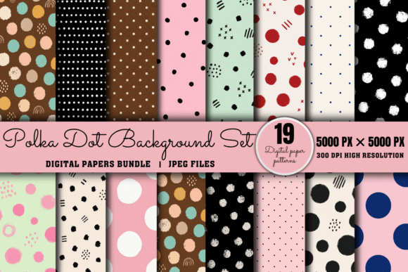 Download Polka Dot Background Set, Paper Patterns - Paper Collection