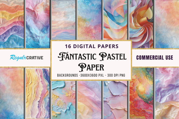 Download Fantastic Pastel Digital Paper Bundle - Paper Collection