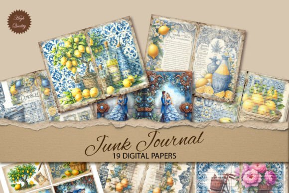 Download Sicilian Watercolor Junk Journal Paper - Paper Collection