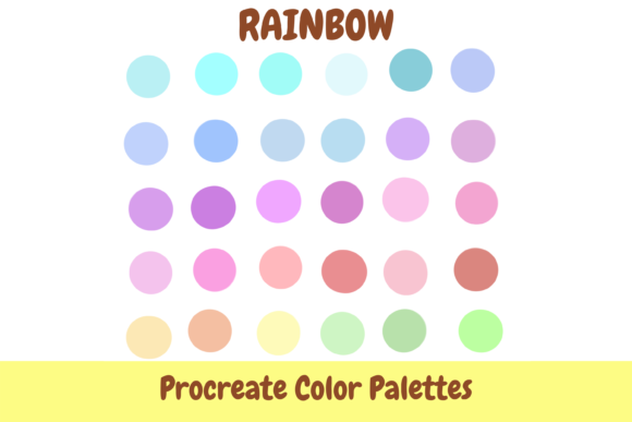 Download Rainbow Color Palette Procreate IPad - Rainbow color palette Collection