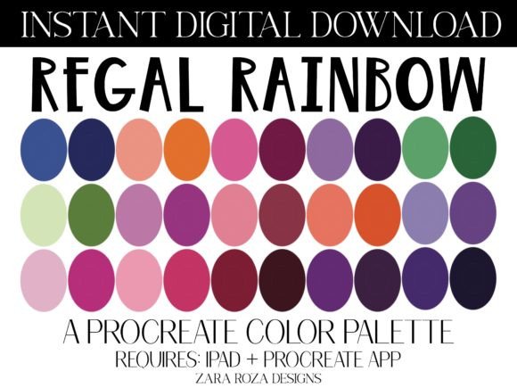 Download Regal Rainbow Color Palette - Rainbow color palette Collection
